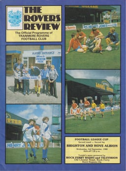 Tranmere Rovers v Brighton & Hove Albion Match Programme 1980-09-03